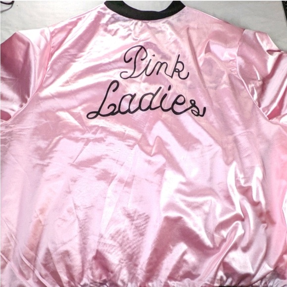 GREASE BROADWAY PINK LADIES SATIN JACKET~XL - Picture 5 of 8